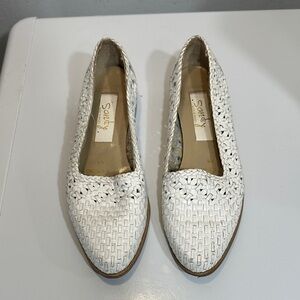 Leather Woven Flats